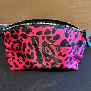 Victoria's Secret Hot Pink & Black Leopard Cosmetic Bag